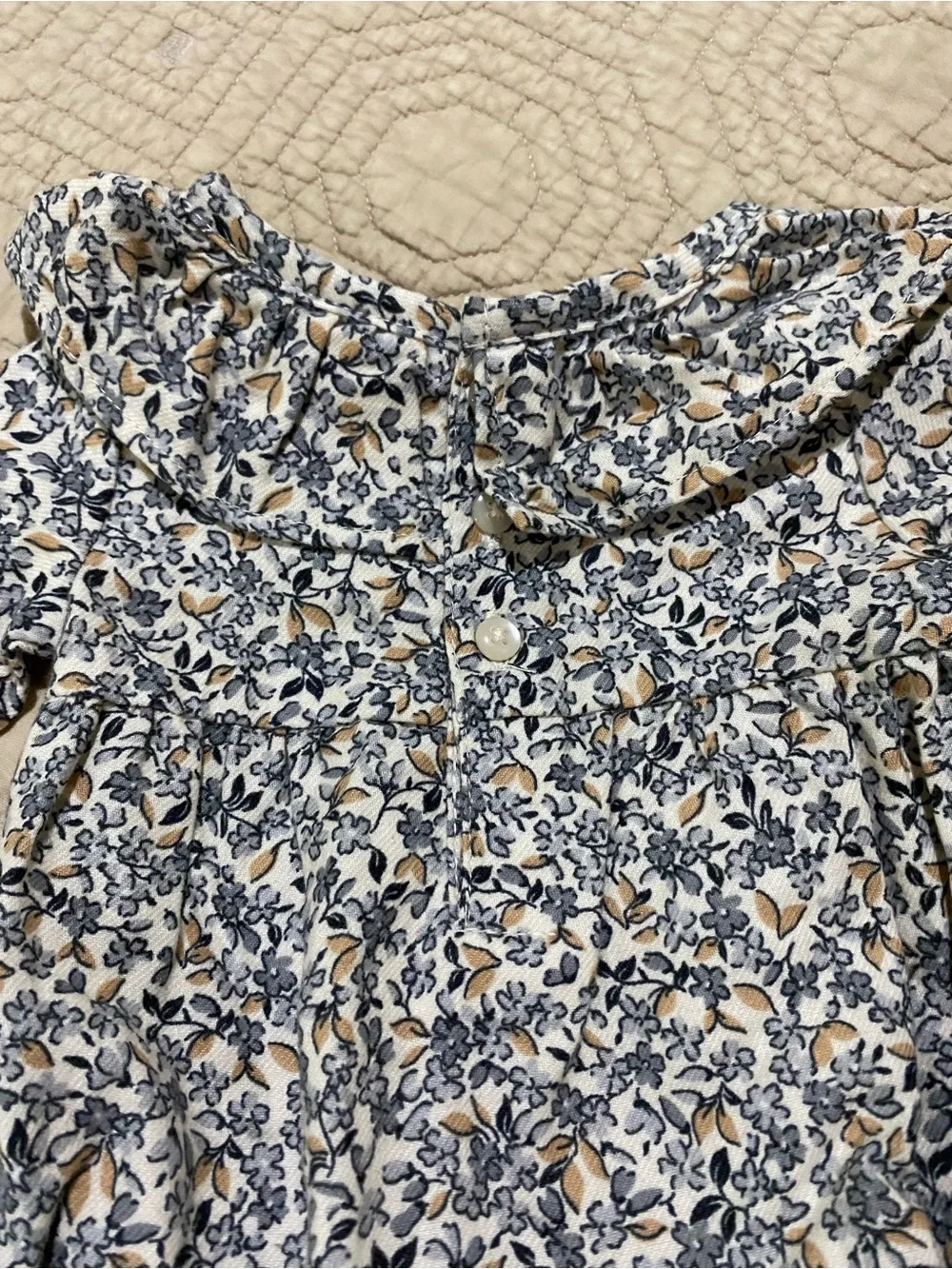 Carter's Floral & Neutral Baby Outfit Set - Cream, Olive, Navy